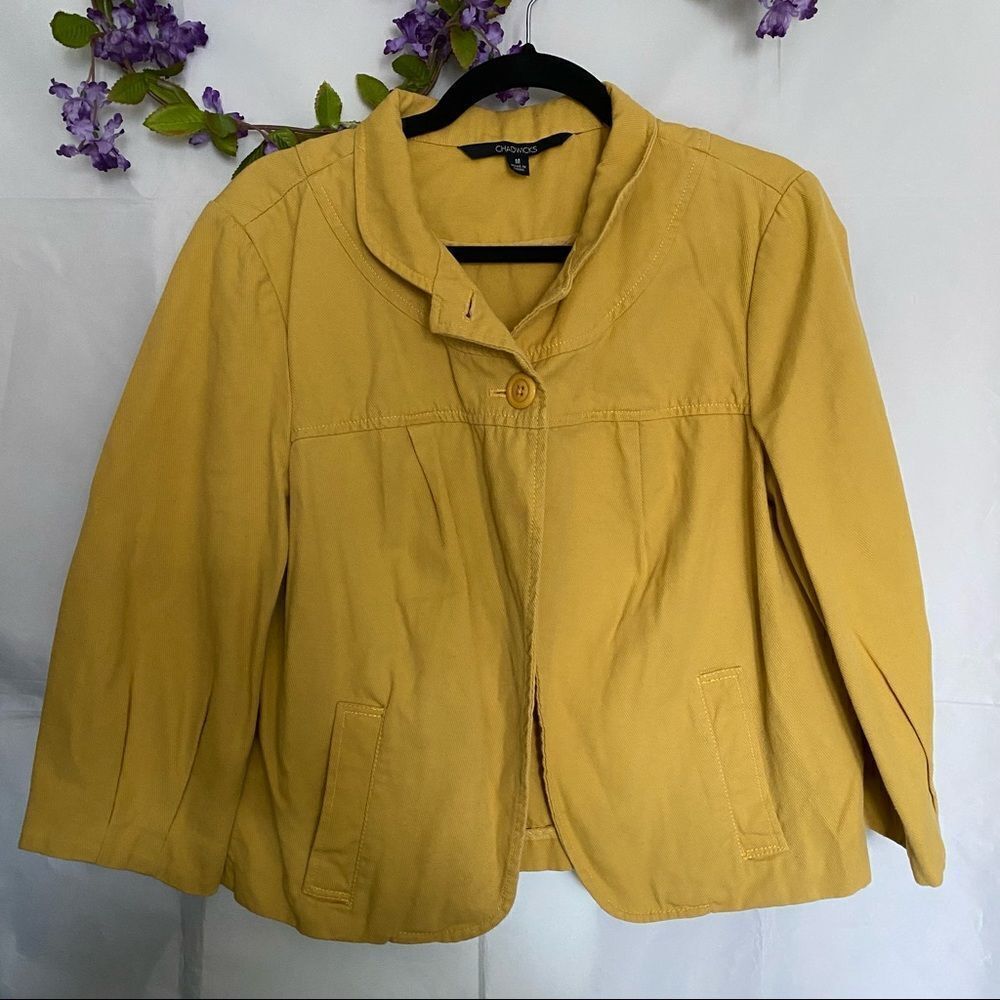 Chadwicks Jackets & Coats Mustard Yellow Pea Coat